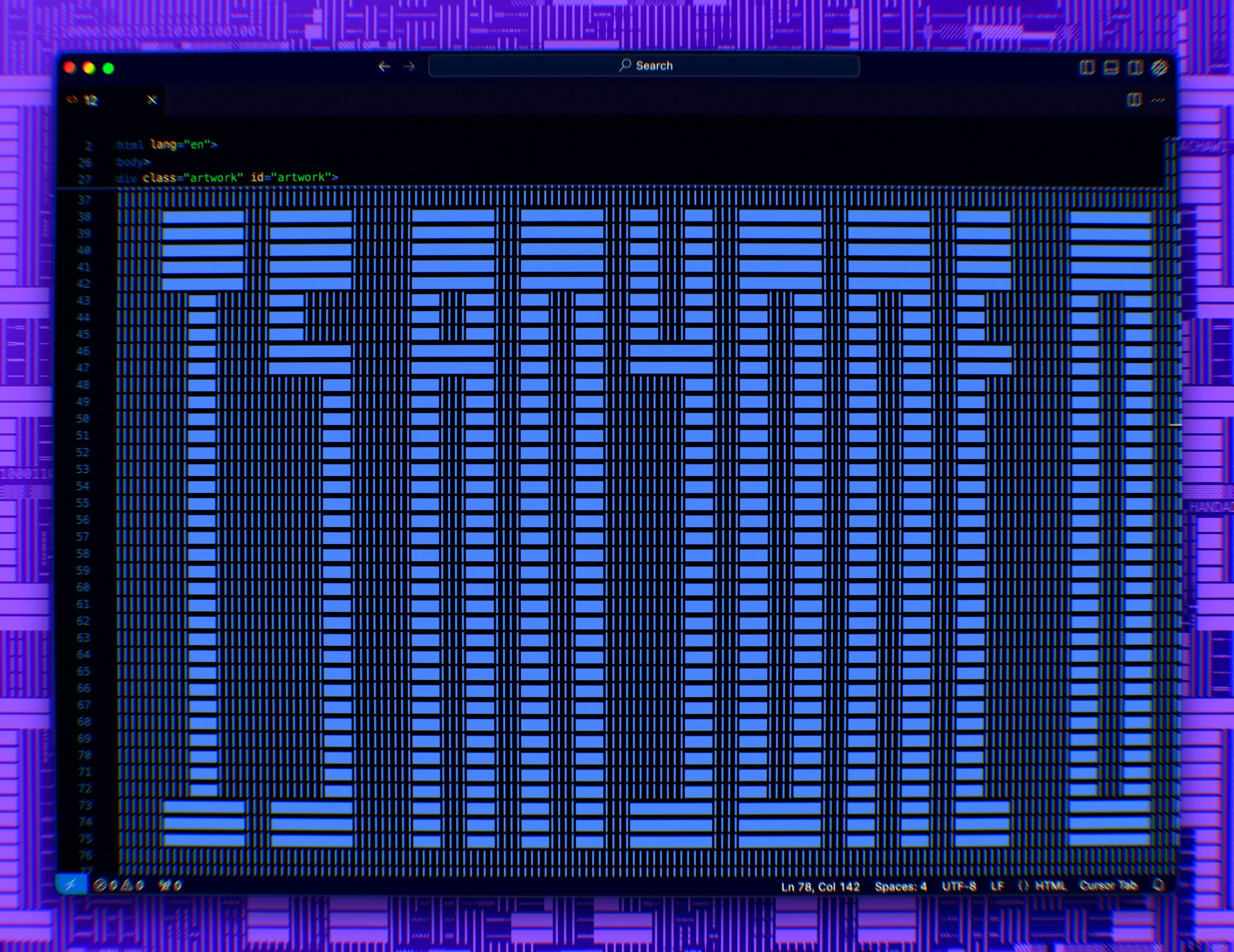 ASCII generative mapping work in progress