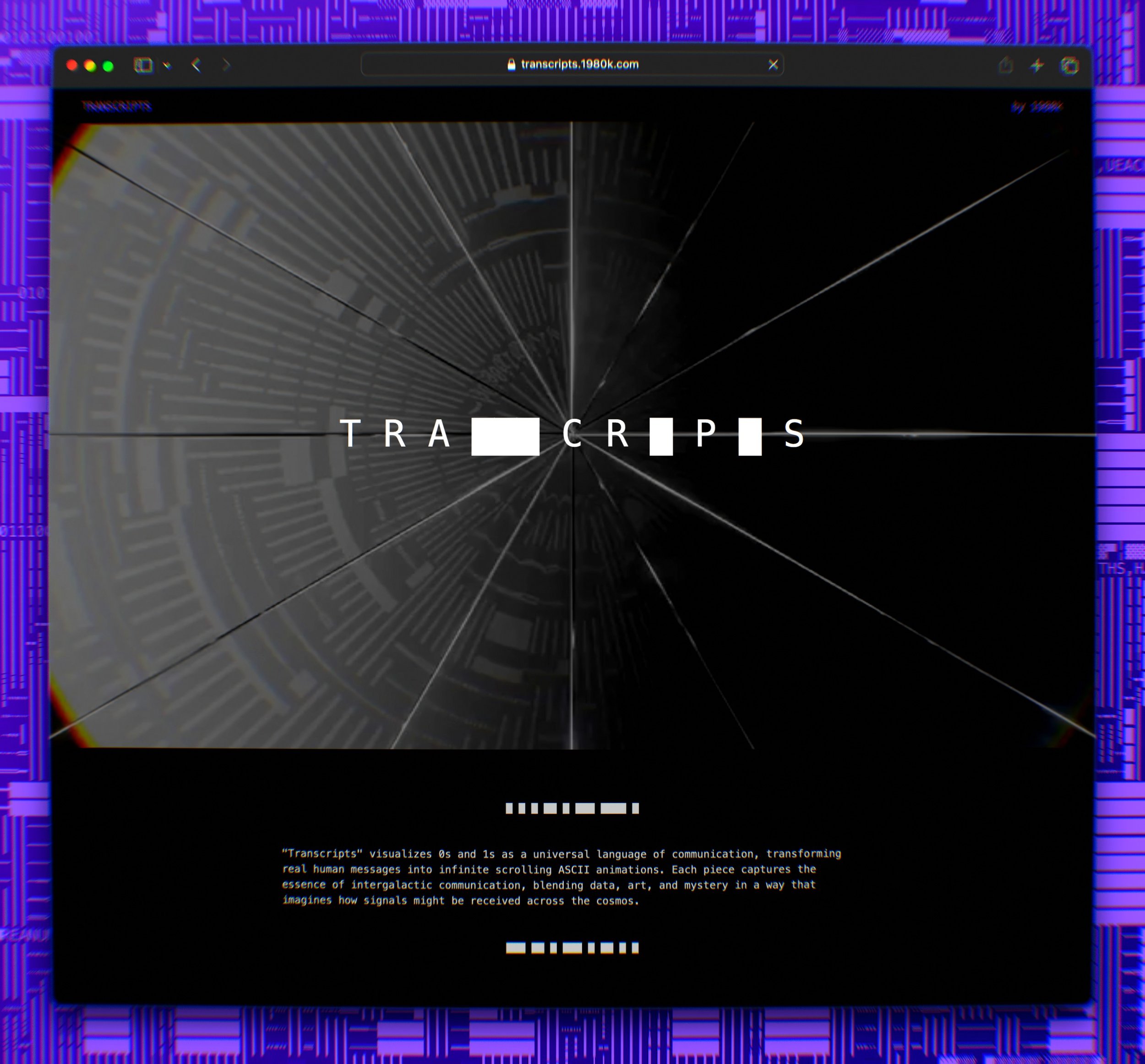 Transcripts website experience